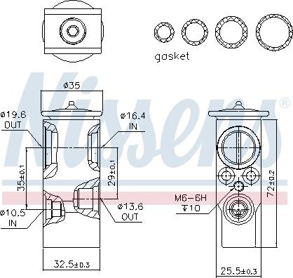 Nissens 999289 - Paisuntaventtiili, ilmastointilaite www.parts5.com