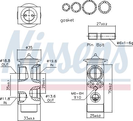 Nissens 999233 - Expansion Valve, air conditioning www.parts5.com