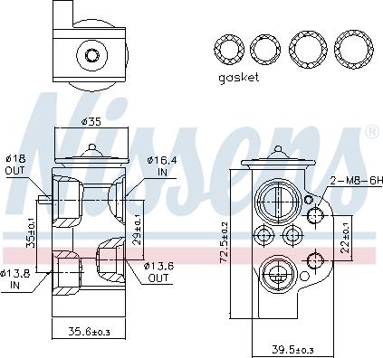 Nissens 999220 - Βαλβίδα εκτόνωσης, συστ. κλιματ. www.parts5.com