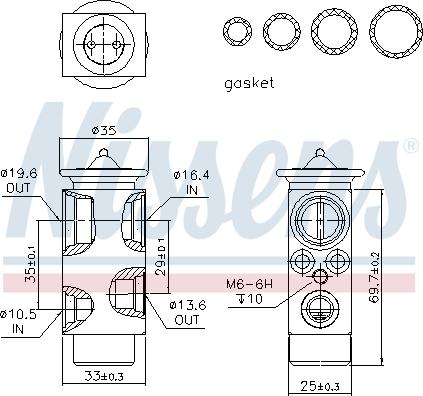 Nissens 999228 - Expansion Valve, air conditioning www.parts5.com