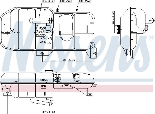 Nissens 996035 - Expansion Tank, coolant www.parts5.com