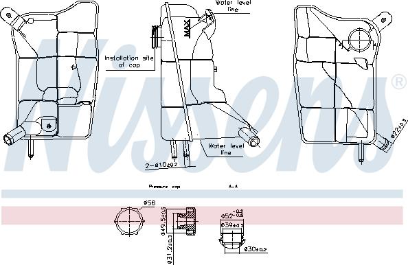 Nissens 996304 - Expansion Tank, coolant www.parts5.com