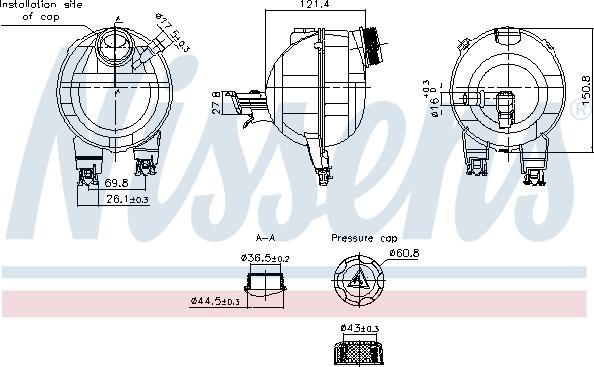 Nissens 996306 - Expansion Tank, coolant www.parts5.com