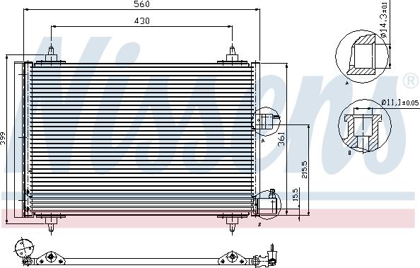 Nissens 94542 - Condensator, climatizare www.parts5.com