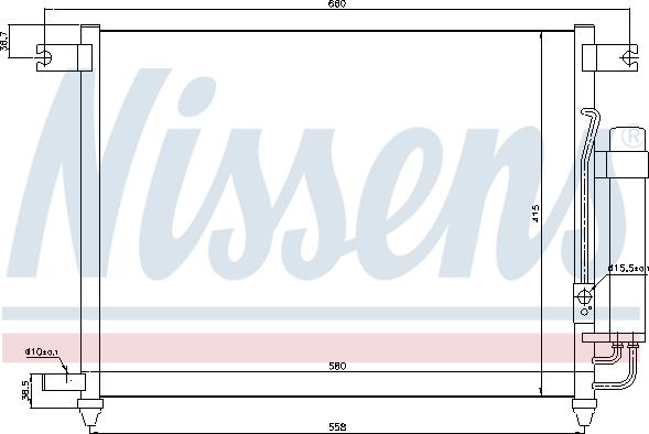 Nissens  94641 - Condensador, aire acondicionado www.parts5.com