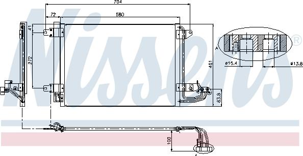 Nissens 94684 - Condensator, climatizare parts5.com