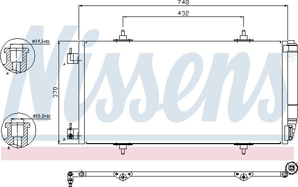 Nissens 94629 - Condensator, climatizare www.parts5.com