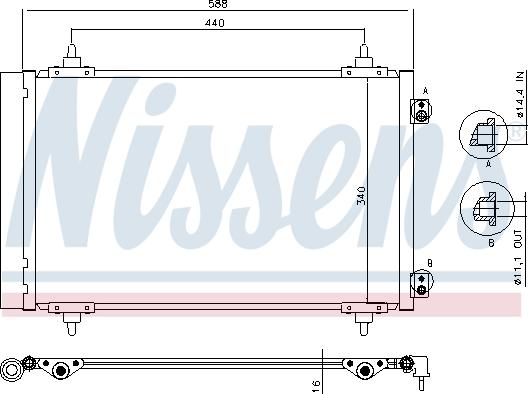 Nissens 940111 - Condensador, aire acondicionado www.parts5.com