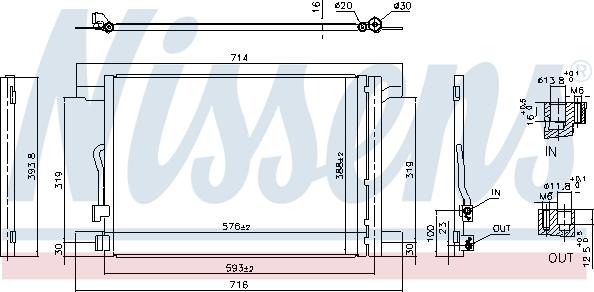 Nissens 940870 - Конденсатор кондиционера www.parts5.com