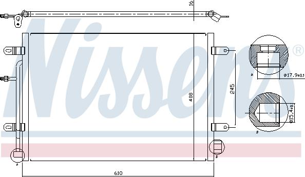 Nissens 94851 - Kondenzator, klima-uređaj www.parts5.com