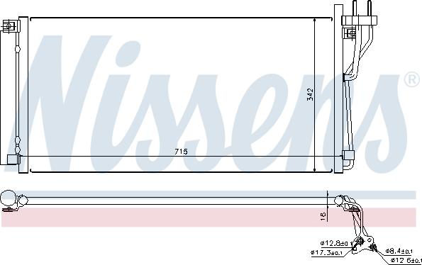 Nissens  94804 - Condenser, air conditioning www.parts5.com