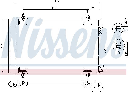 Nissens 94826 - Condensador, aire acondicionado www.parts5.com