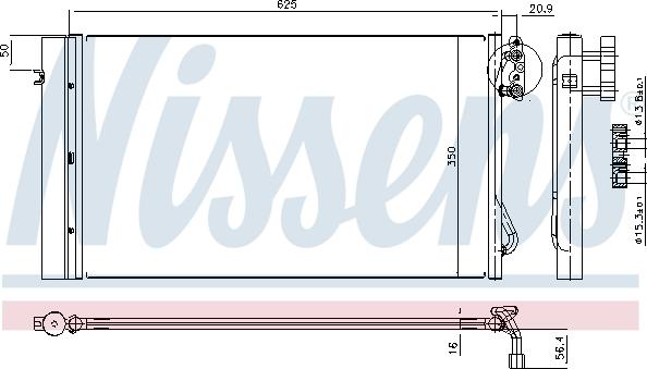 Nissens 94873 - Συμπυκνωτής, σύστ. κλιματισμού www.parts5.com