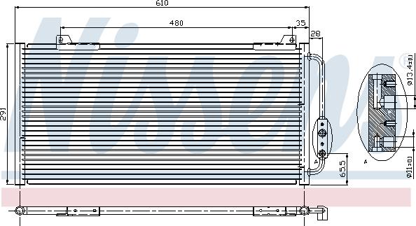 Nissens 94255 - Condenser, air conditioning parts5.com