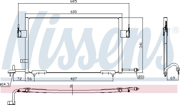 Nissens 94200 - Kondensator, Klimaanlage www.parts5.com