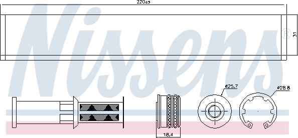 Nissens 95598 - Uscator,aer conditionat www.parts5.com