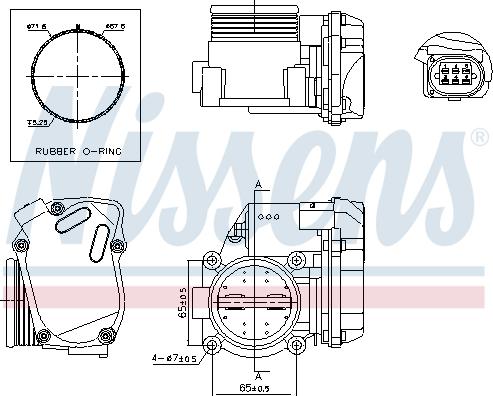 Nissens 955041 - Throttle body www.parts5.com