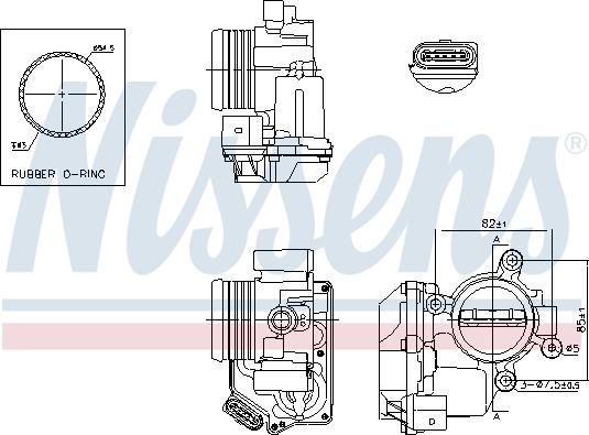 Nissens 955053 - Throttle body www.parts5.com