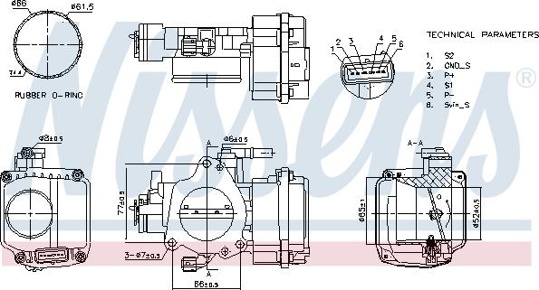 Nissens 955126 - Throttle body www.parts5.com