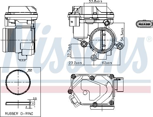 Nissens 955258 - Throttle body www.parts5.com