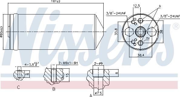 Nissens 95056 - Filtro deshidratante, aire acondicionado www.parts5.com