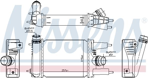 Nissens 96153 - Intercooler, charger parts5.com