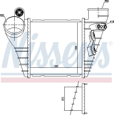 Nissens 96847 - Intercooler, compresor www.parts5.com