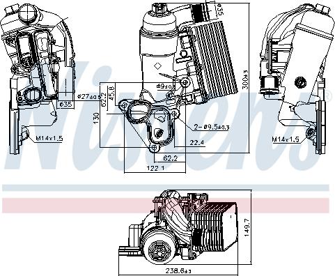 Nissens 90953 - Radiateur d'huile www.parts5.com