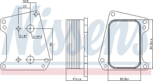 Nissens 90983 - Oil Cooler, engine oil www.parts5.com