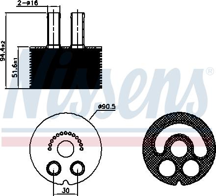 Nissens 90935 - Radiator ulei, ulei motor www.parts5.com