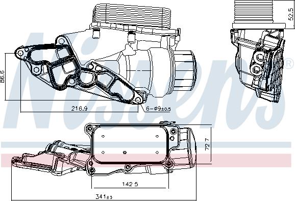 Nissens 90933 - Маслен радиатор, двигателно масло www.parts5.com