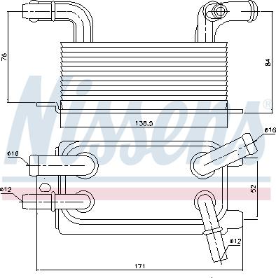 Nissens 90642 - Oil Cooler, automatic transmission www.parts5.com