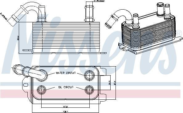 Nissens 90661 - Oil Cooler, automatic transmission www.parts5.com