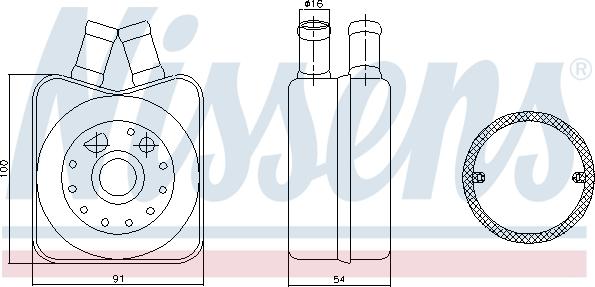 Nissens 90606 - Hladilnik olja, motorno olje www.parts5.com