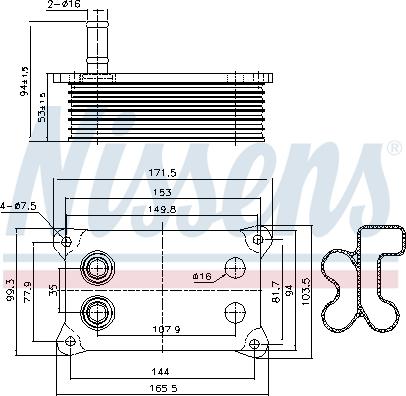 Nissens 90683 - Oil Cooler, engine oil www.parts5.com