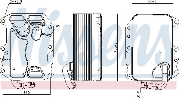 Nissens 90852 - Oil Cooler, engine oil www.parts5.com