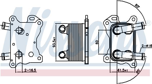 Nissens 90881 - Oil Cooler, engine oil www.parts5.com