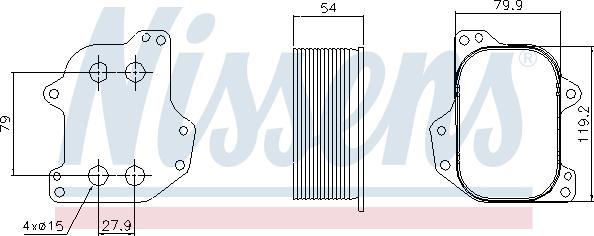 Nissens 90745 - Olejový chladič, motorový olej www.parts5.com