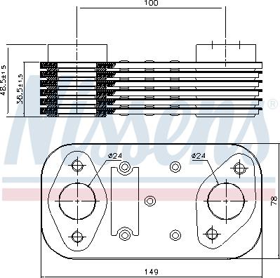 Nissens 90754 - Oil Cooler, engine oil www.parts5.com