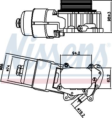 Nissens 90703 - Radiator ulei, ulei motor www.parts5.com