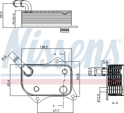 Nissens 90711 - Oil Cooler, engine oil www.parts5.com