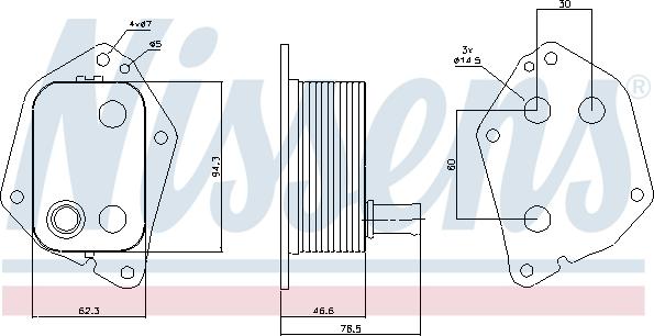 Nissens 90721 - Oil Cooler, engine oil www.parts5.com