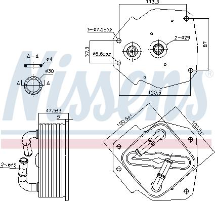 Nissens 91418 - Radiador de aceite, aceite motor www.parts5.com