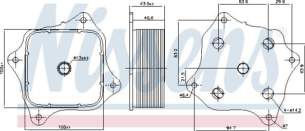 Nissens 91421 - Uljni hladnjak, ulje za motor www.parts5.com