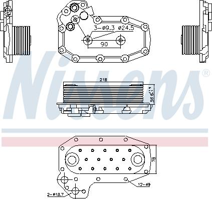 Nissens 91141 - Oil Cooler, engine oil www.parts5.com