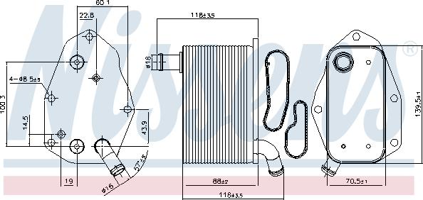 Nissens 91159 - Radiador de aceite, aceite motor www.parts5.com