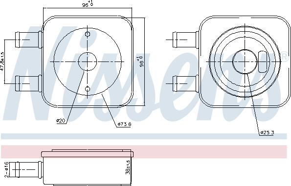 Nissens 91106 - Oil Cooler, engine oil www.parts5.com