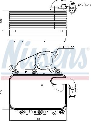 Nissens 91100 - Oil Cooler, engine oil www.parts5.com