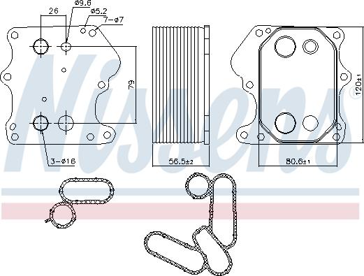 Nissens 91128 - Radiador de aceite, aceite motor www.parts5.com