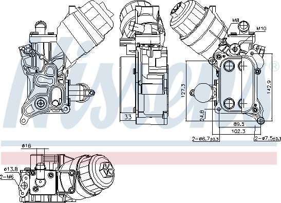 Nissens 91355 - Radiator ulei, ulei motor www.parts5.com